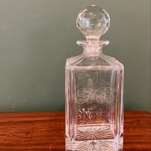 carafe à whisky vintage en cristal