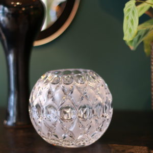 Vase boule en cristal Art déco