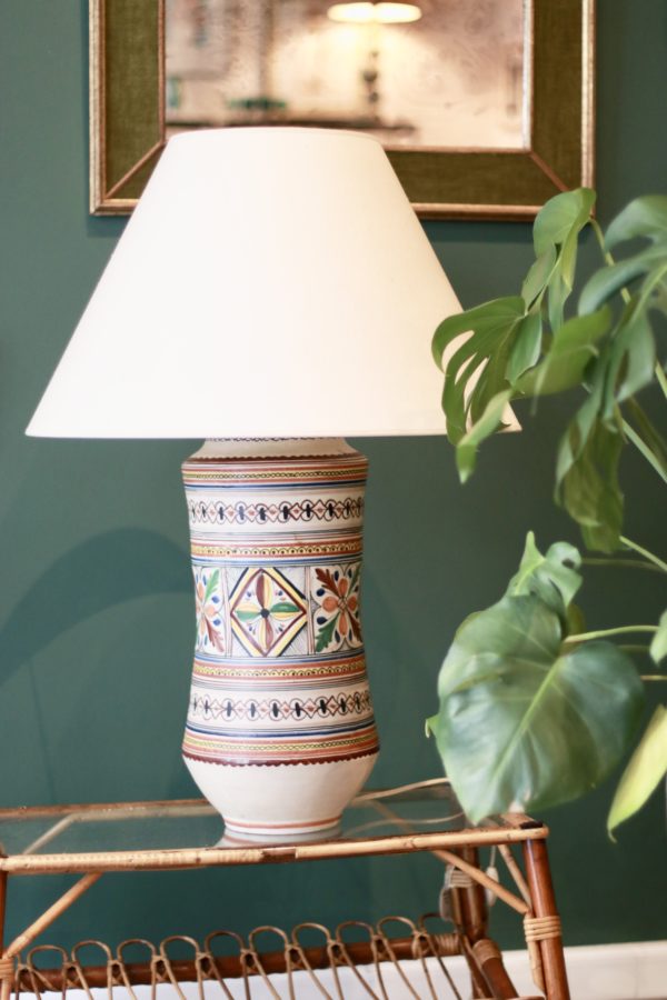 Lampe vintage en céramique espagnole