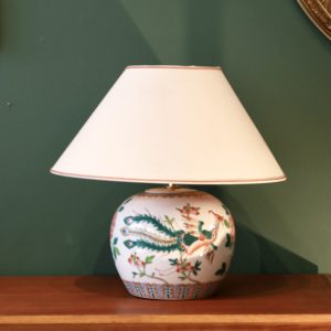 Lampe vintage céramique émaillée