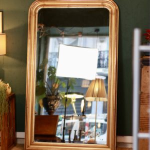 Grand miroir ancien doré de style Louis Philippe