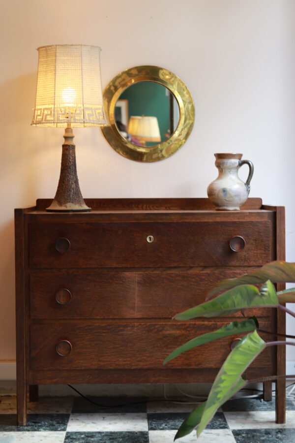 Commode ancienne brutaliste art déco