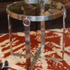 Table d'appoint design 1970 en métal chromé