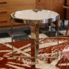 Table d'appoint design 1970 en métal chromé