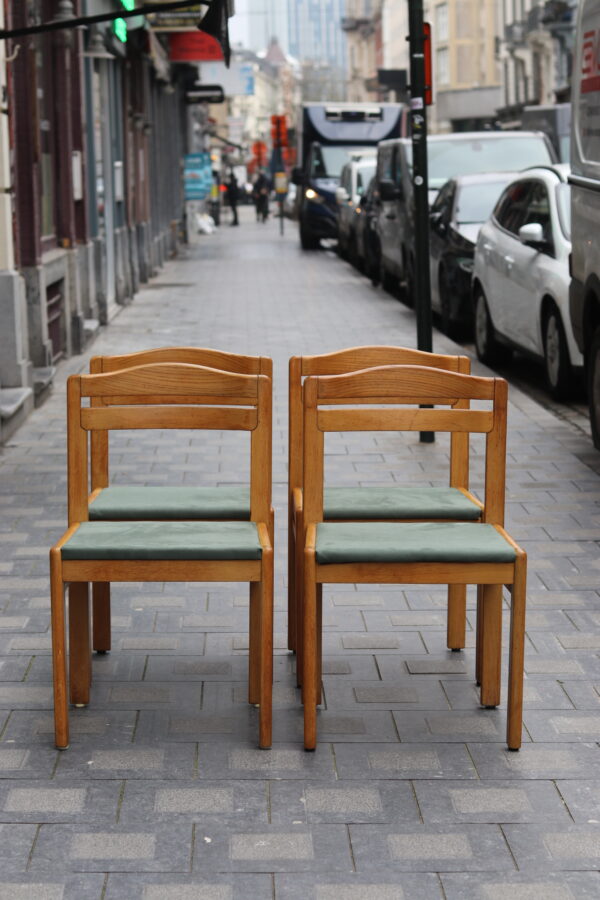 4 chaises en chêne massif Musterring, 1970 – Image 8