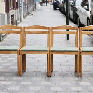 4 chaises en chêne massif Musterring, 1970