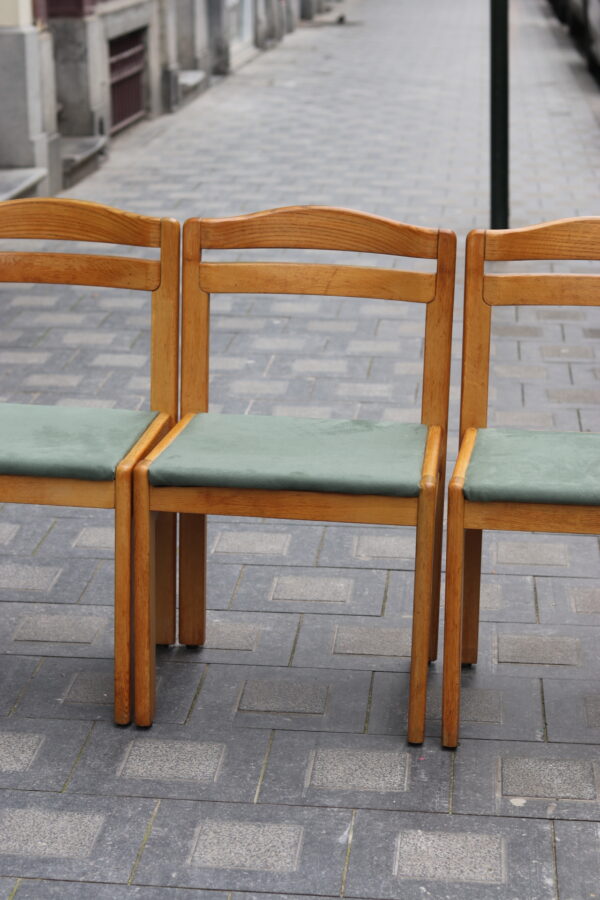 4 chaises en chêne massif Musterring, 1970 – Image 9