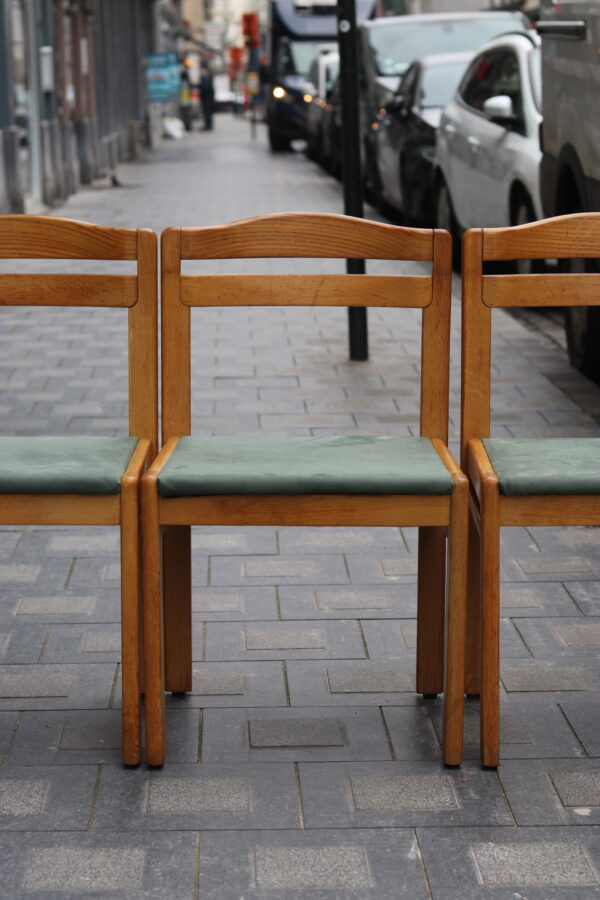 4 chaises en chêne massif Musterring, 1970 – Image 7