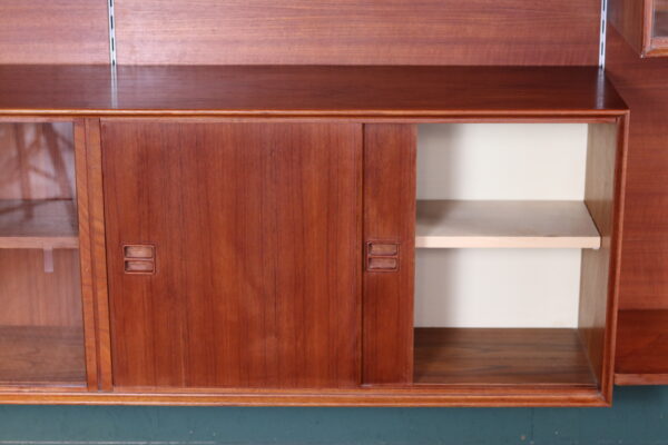 Meuble mural modulable vintage de style scandinave en teck