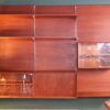 Meuble mural modulable vintage de style scandinave en teck