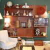 Meuble mural vintage scandinave en teck – Image 2