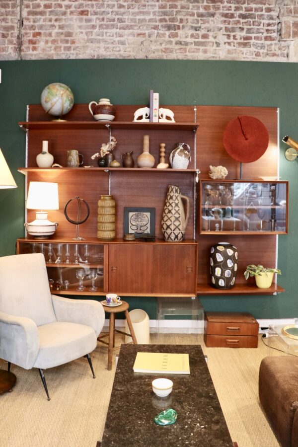 Meuble mural vintage scandinave en teck – Image 2