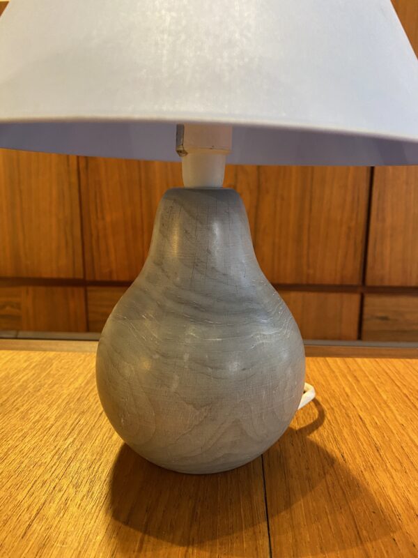 Paire de lampes "poires" en bois tourné, 1980 – Image 3
