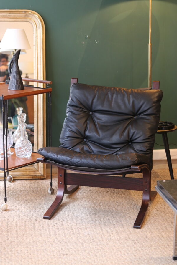 Fauteuil Siesta, Ingmar Relling, cuir noir – Image 2