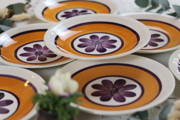 Assiettes à desser, en faïence de Gien – Image 3