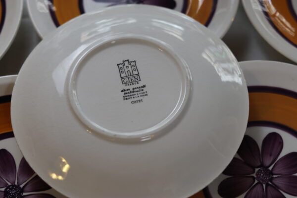 Assiettes à desser, en faïence de Gien – Image 2