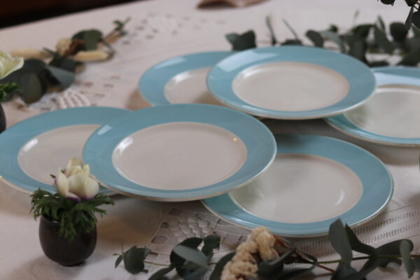 Assiettes à dessert pastelles Saint-Amand, 1950 – Image 4