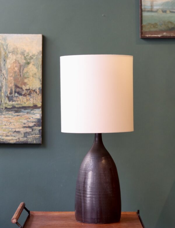 Grand pied de lampe - Mid-century en grès émaillé – Image 12