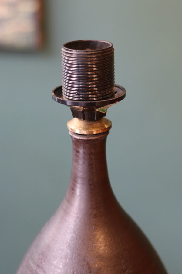 Grand pied de lampe - Mid-century en grès émaillé – Image 7