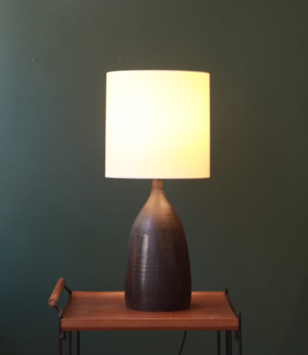 Grand pied de lampe - Mid-century en grès émaillé