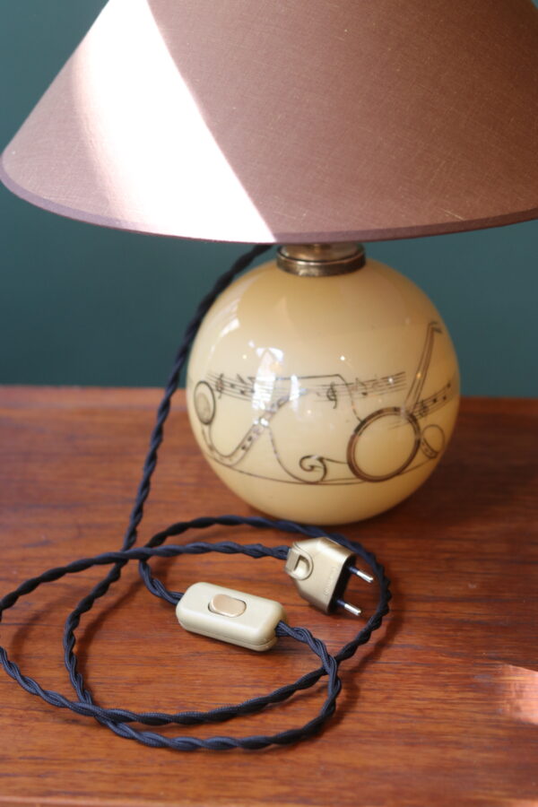 Lampe Art déco, "notes de musique" – Image 4