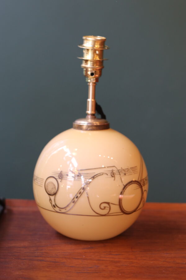 Lampe Art déco, "notes de musique"