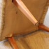 Paire de fauteuils vintage en pin et tissu chiné beige – Image 3