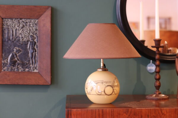 Lampe Art déco, "notes de musique"