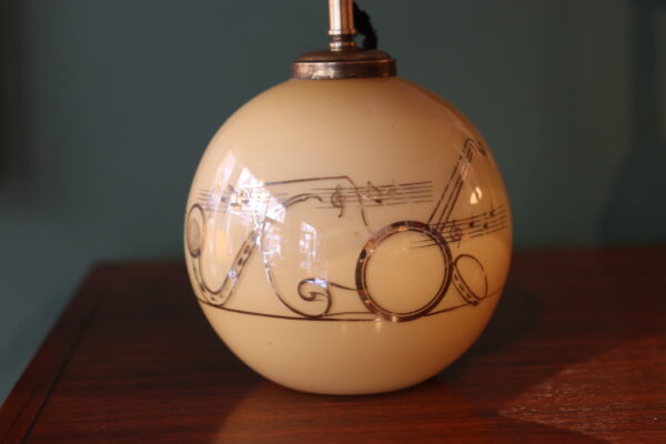 Lampe Art déco, "notes de musique" – Image 2