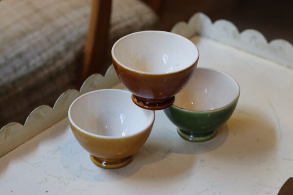 3 petits bols boch pastels vintage