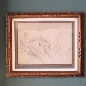 Dessin académique d'homme nu – A.H., 1819