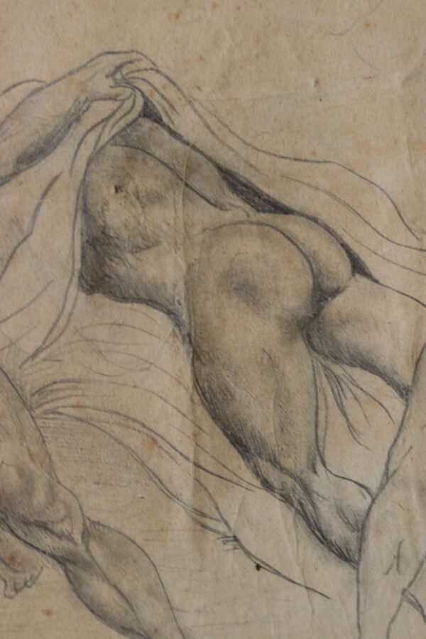 Dessin académique d'homme nu – A.H., 1819 – Image 6