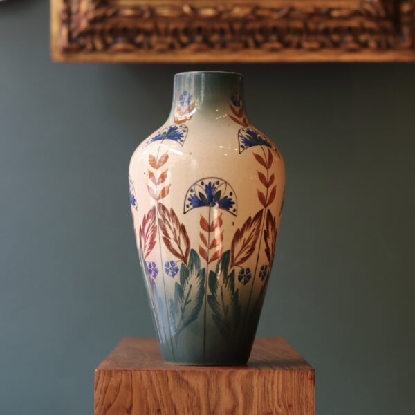 Vase Art Déco en faïence peint à la main, vers 1925–35 – Image 2