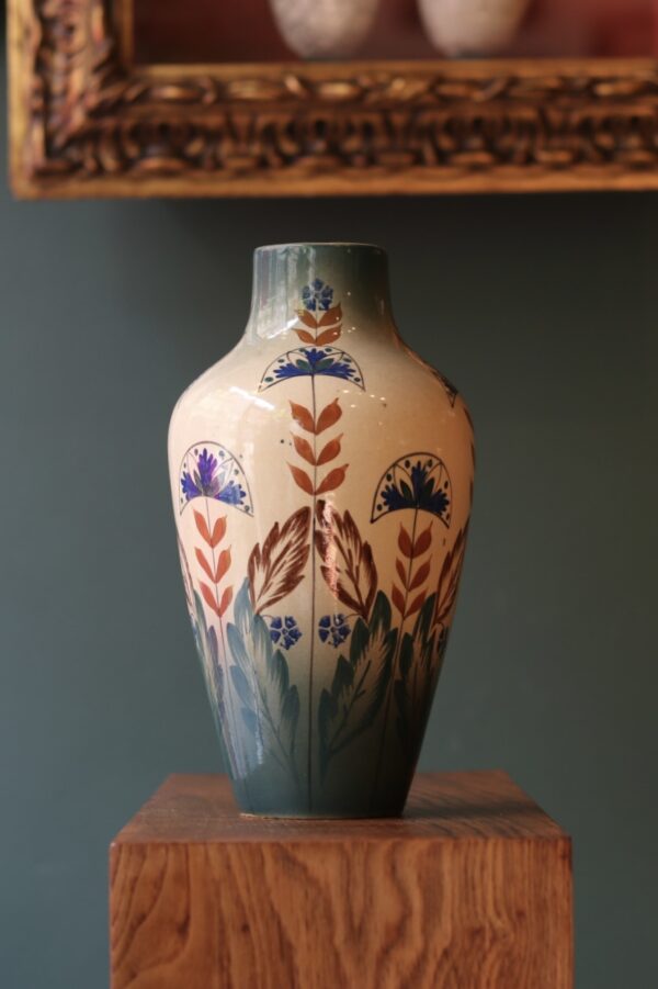 Vase Art Déco en faïence peint à la main, vers 1925–35 – Image 3