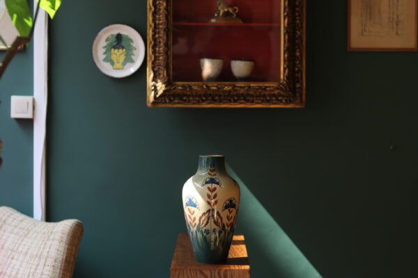 Vase Art Déco en faïence peint à la main, vers 1925–35 – Image 6