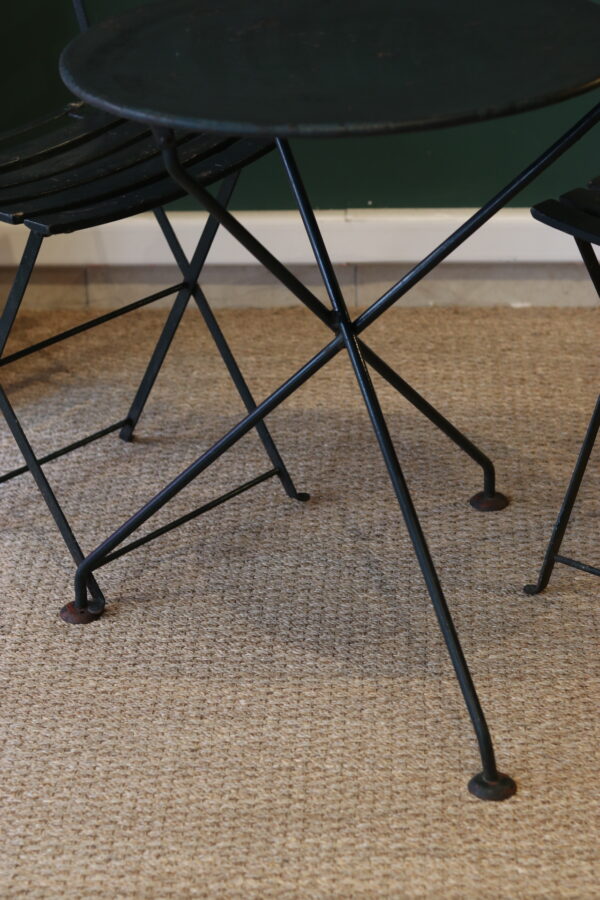 Set bistrot vintage en métal vert foncé – Image 10