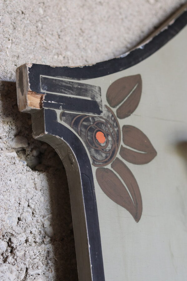 Grand vestiaire Art Deco en bois et laiton – Image 4