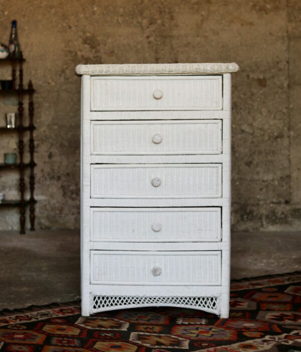 Chiffonnier vintage en osier