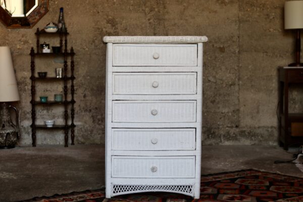 Chiffonnier vintage en osier – Image 2