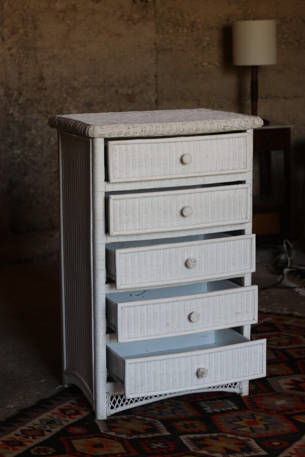 Chiffonnier vintage en osier – Image 9