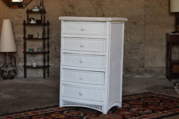 Chiffonnier vintage en osier – Image 7
