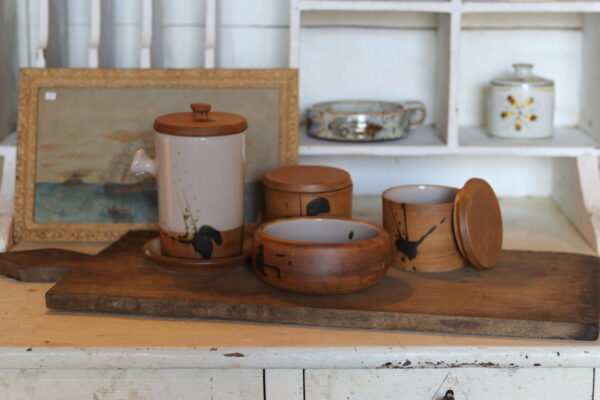Service en grès tachiste, Poterie de la Colombe, années 50/60 – Image 3