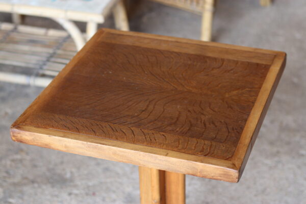 Table bistrot Art Déco en chêne – Image 5