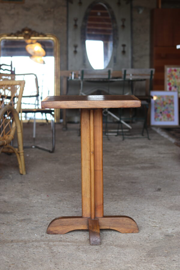 Table bistrot Art Déco en chêne – Image 4