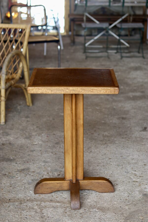 Table bistrot Art Déco en chêne – Image 2