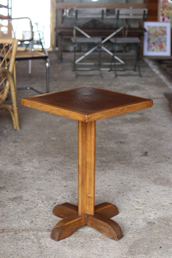 Table bistrot Art Déco en chêne – Image 3