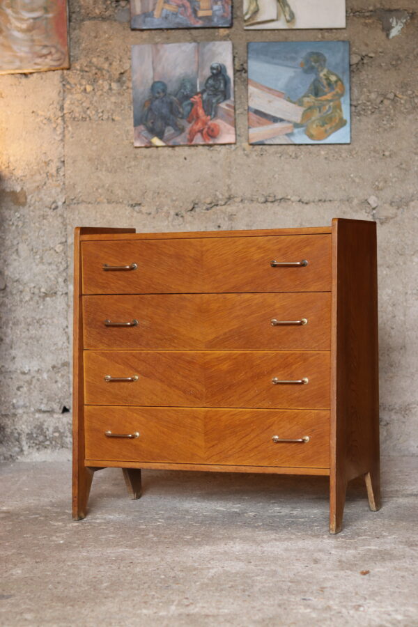 Commode vintage 1950/60 en placage de chêne – Image 5