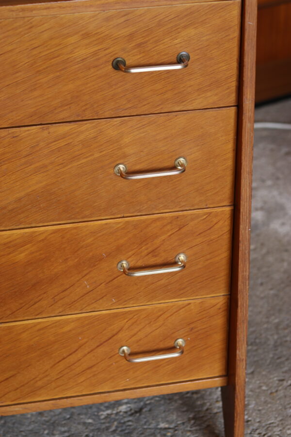 Commode vintage 1950/60 en placage de chêne – Image 8