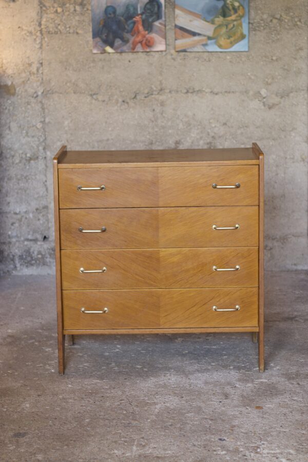 Commode vintage 1950/60 en placage de chêne – Image 4
