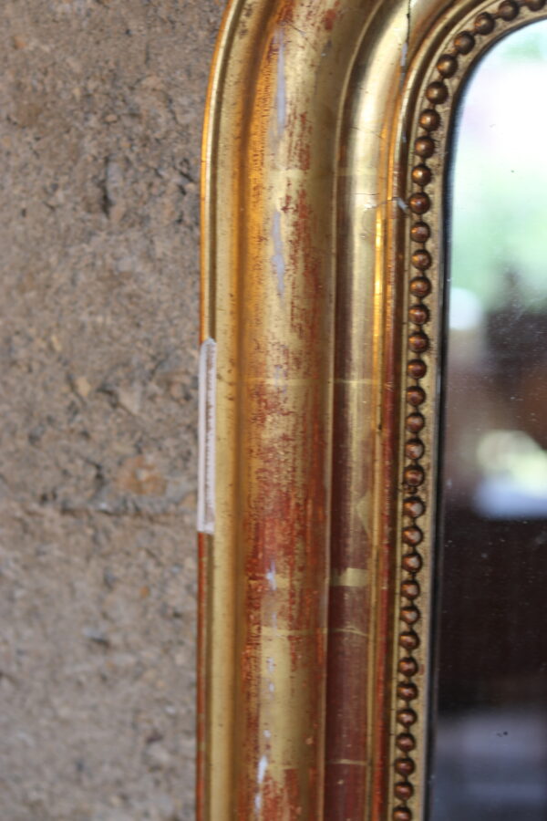 Grand miroir style Louis XVI, bois et stuc doré – Image 5